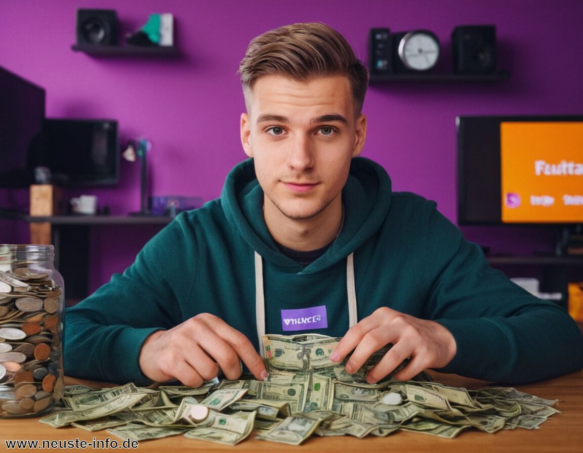 Nebenverdienst durch Twitch-Abonnements und Spenden   - Tanzverbot Vermögen » Wie viel bringt YouTube Ruhm